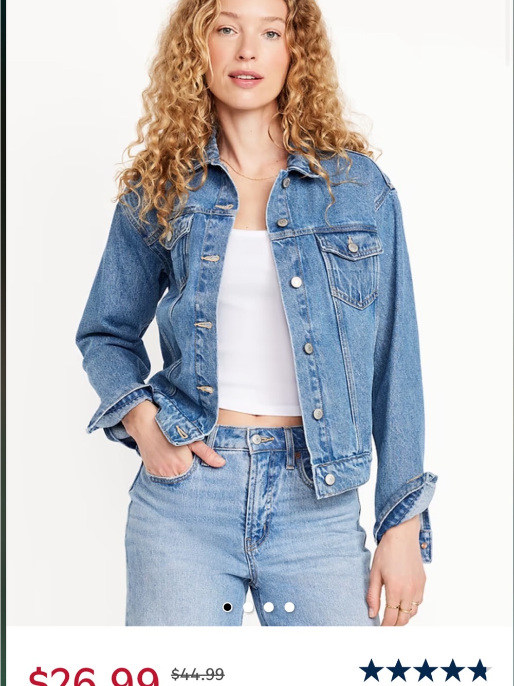 Bill Blass Blue Denim Jean Jacket